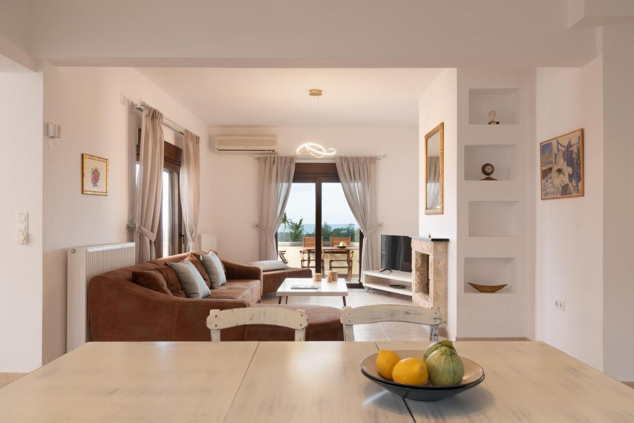 Loutra Family Villa Rousa In Rethymno With Pool, Bbq And Kids Area מראה חיצוני תמונה